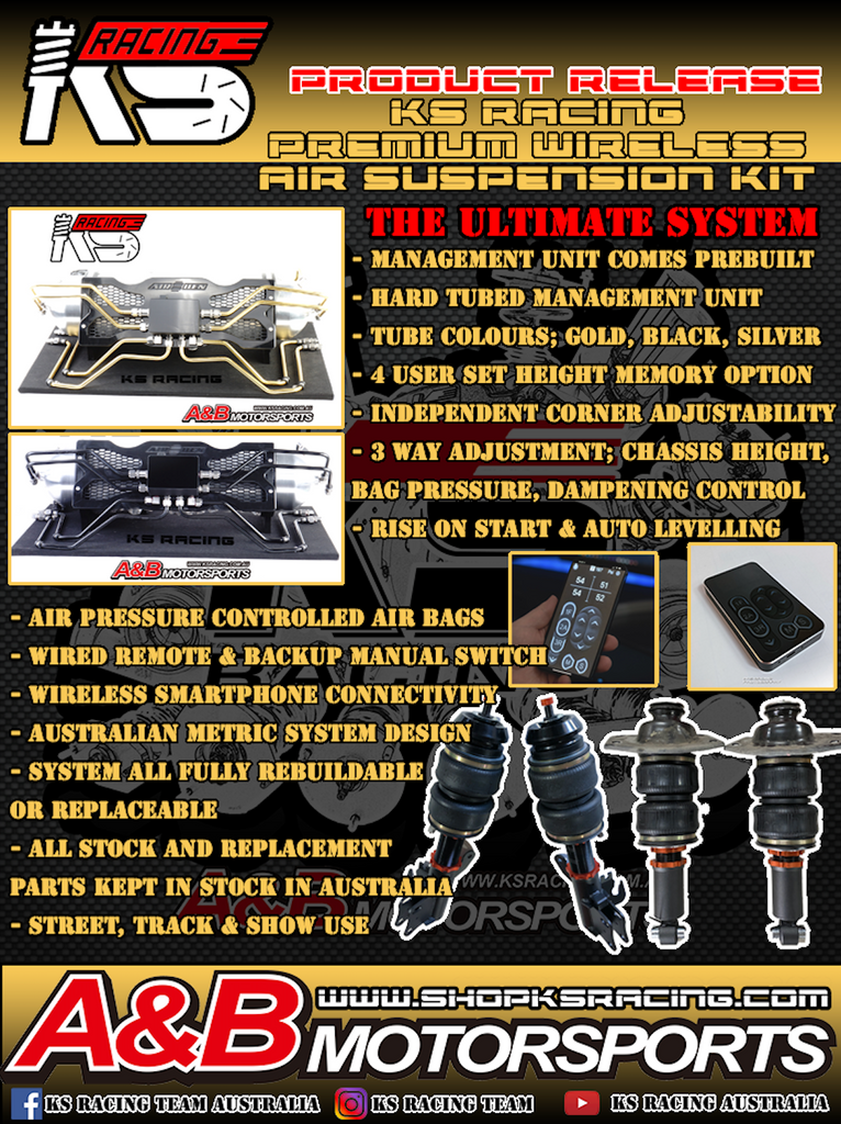 Audi S5 Coupe B8 08-16 Premium Wireless Air Suspension Kit - KS RACING — KS Racing Australia