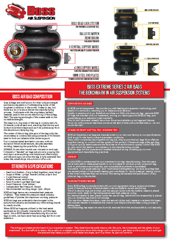 Isuzu Dmax 2021+ Load Assist Airbags - BOSS AIR — KS Racing Australia