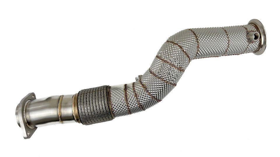 BMW G80 M3 / G82 M4 2021-up Stainless steel straight turbo down pipe with heat shield - Top Speed — KS Racing Australia