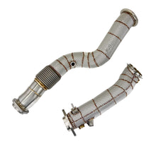 Load image into Gallery viewer, BMW G80 M3 / G82 M4 2021-up Stainless steel straight turbo down pipe with heat shield - Top Speed — KS Racing Australia
