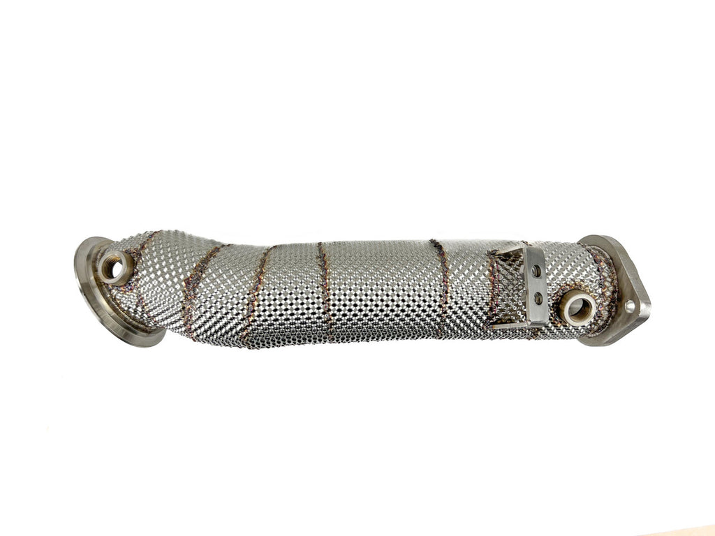 BMW G80 M3 / G82 M4 2021-up Stainless steel straight turbo down pipe with heat shield - Top Speed — KS Racing Australia