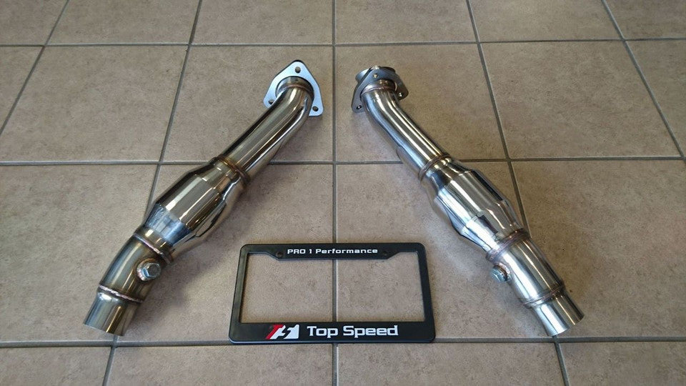 Ferrari F430 430 Coupe Spider 05-09 TOP SPEED PRO-1 Resonated Test Pipe Pipes — KS Racing Australia