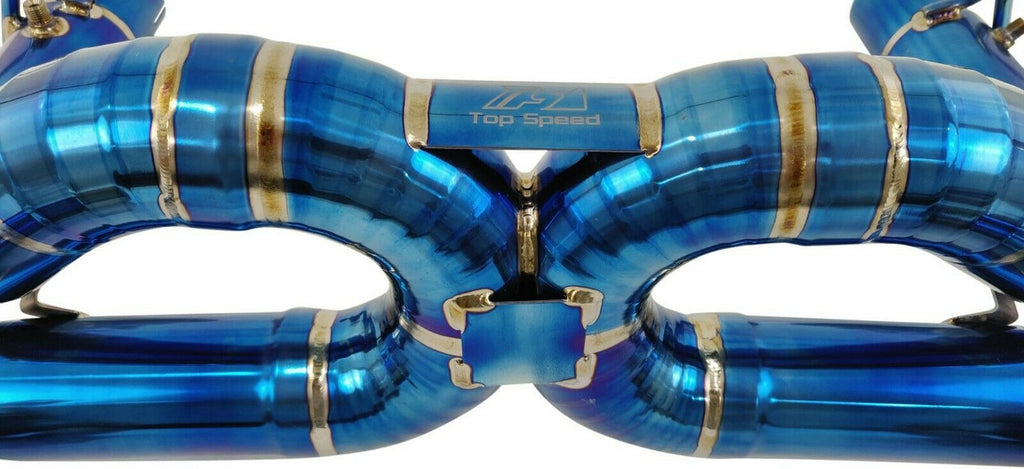 Ferrari F8 Tributo 20-22 Titanium Straight X-Pipe Exhaust W/O Valve — KS Racing Australia