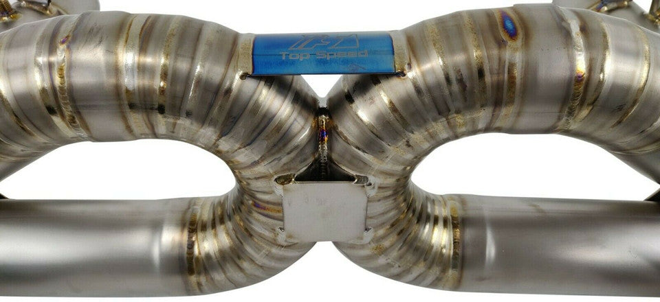 Ferrari F8 Tributo 20-22 Titanium Straight X-Pipe Exhaust W/O Valve — KS Racing Australia