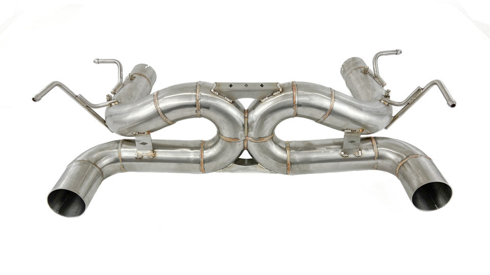 Ferrari F8 Tributo 3.9T 2020-2022 Race Spec X Straight Pipe exhaust without Valves / with out — KS Racing Australia