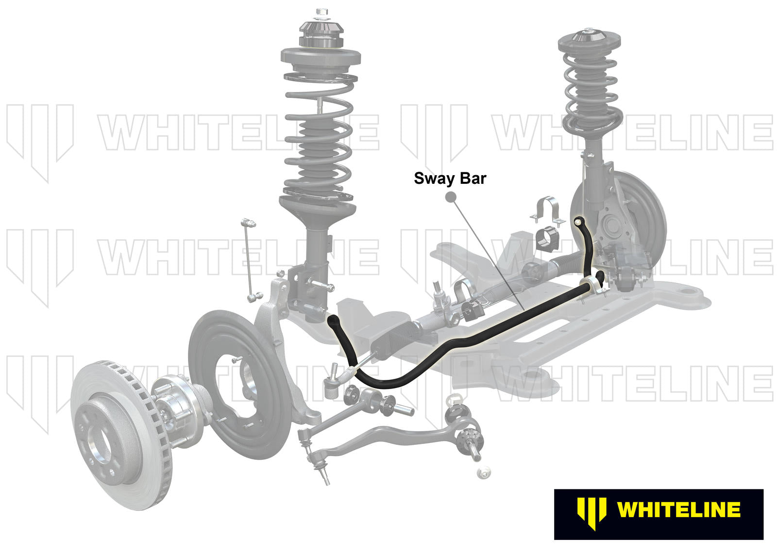 Front Sway Bar - 30mm 4 Point Adjustable to Suit Holden Commodore VE, VF and HSV - WHITELINE — KS Racing Australia