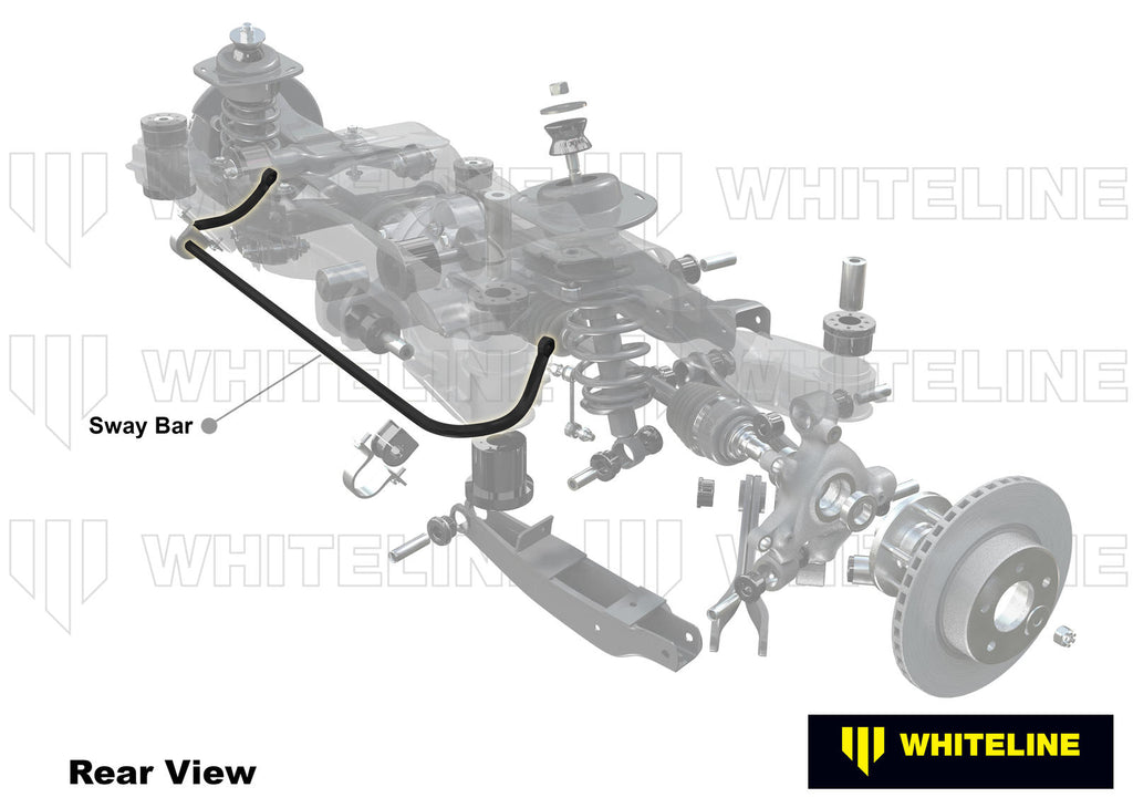 Rear Sway Bar - 22mm 3 Point Adjustable to Suit Holden Commodore VE, VF and HSV - WHITELINE — KS Racing Australia