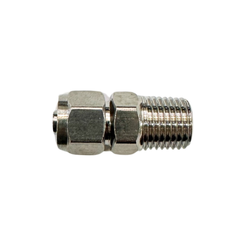 Straight Male 1/4" (6.35mm) x 8mm Airline Adapter Fitting Stainless Steel Air Fitting — KS Racing Australia