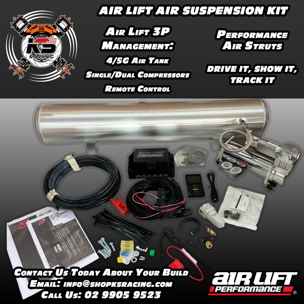 Holden Commodore VE VF Air Lift Performance 3P Air Suspension with KS RACING Air Struts — KS Racing Australia