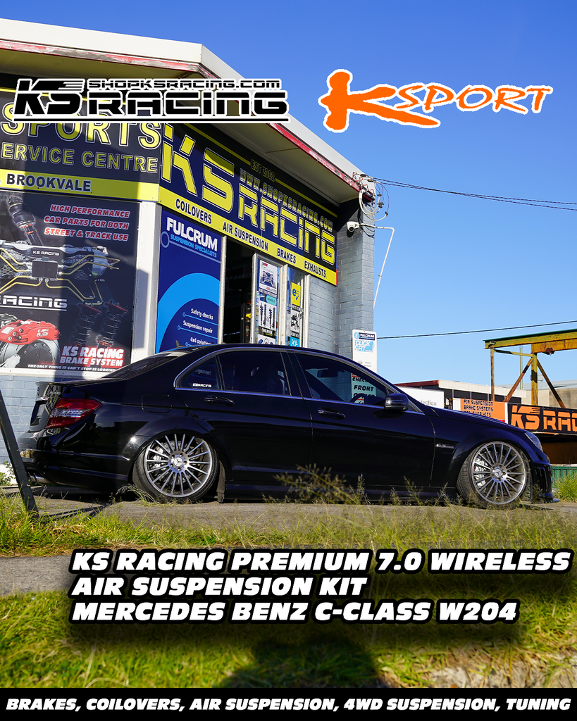 Mercedes Benz C-Class W204 2WD 07-14 Premium Wireless Air Suspension Kit - KS RACING — KS Racing Australia