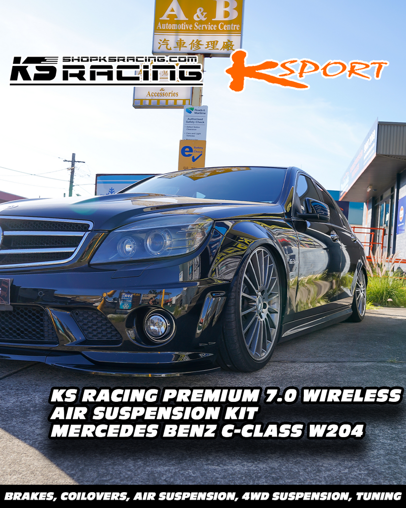 Mercedes Benz C-Class W204 Premium Wireless Air Suspension Kit - KS RACING — KS Racing Australia
