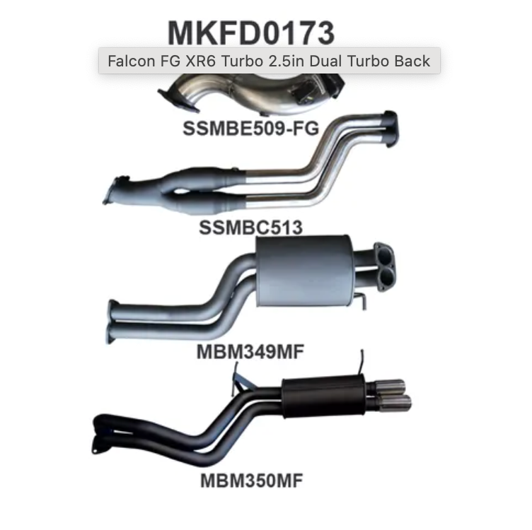 FALCON FG XR6 TURBO 2.5IN DUAL TURBO BACK - MANTA PERFORMANCE — KS Racing Australia