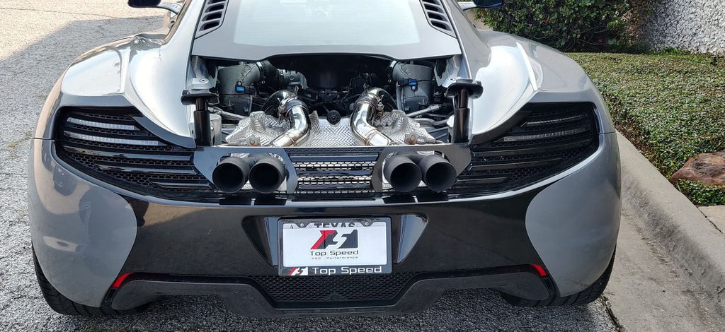 McLaren MP4-12C & 650S 12-16 3.5" 200 CELL HFC Turbo Down Pipes — KS Racing Australia