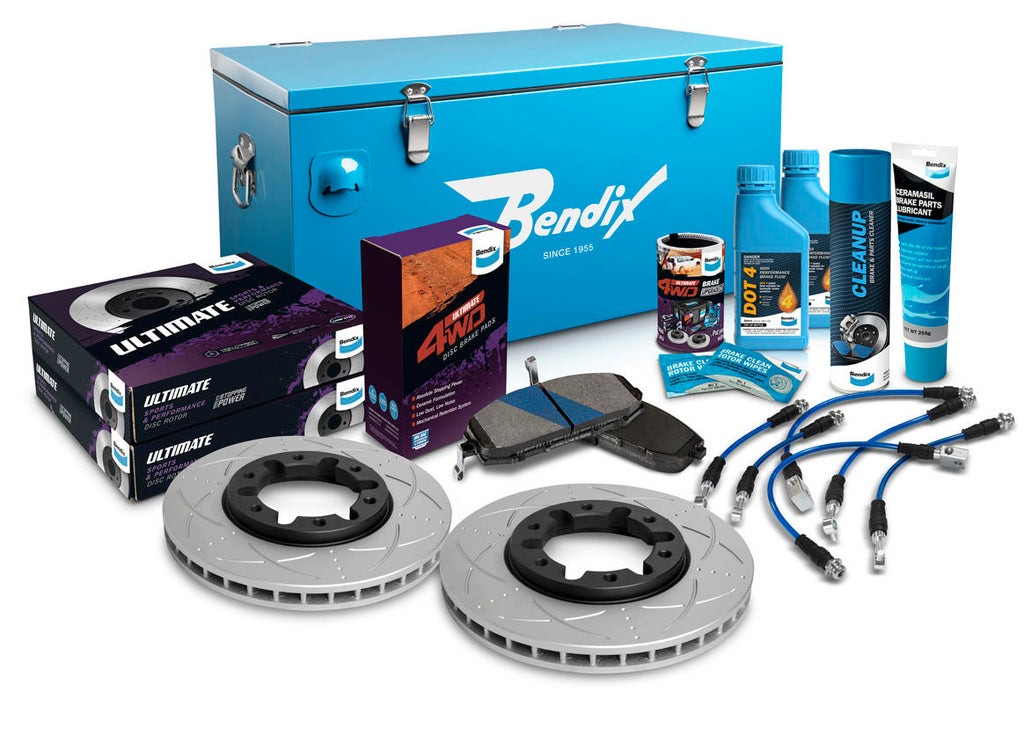 Front 0" Brake Upgrade Kit to suit Nissan Patrol GU/Y61 1999-2006 4.5, 2.8TDCi & 4.2D 4x4 non ABS - — KS Racing Australia