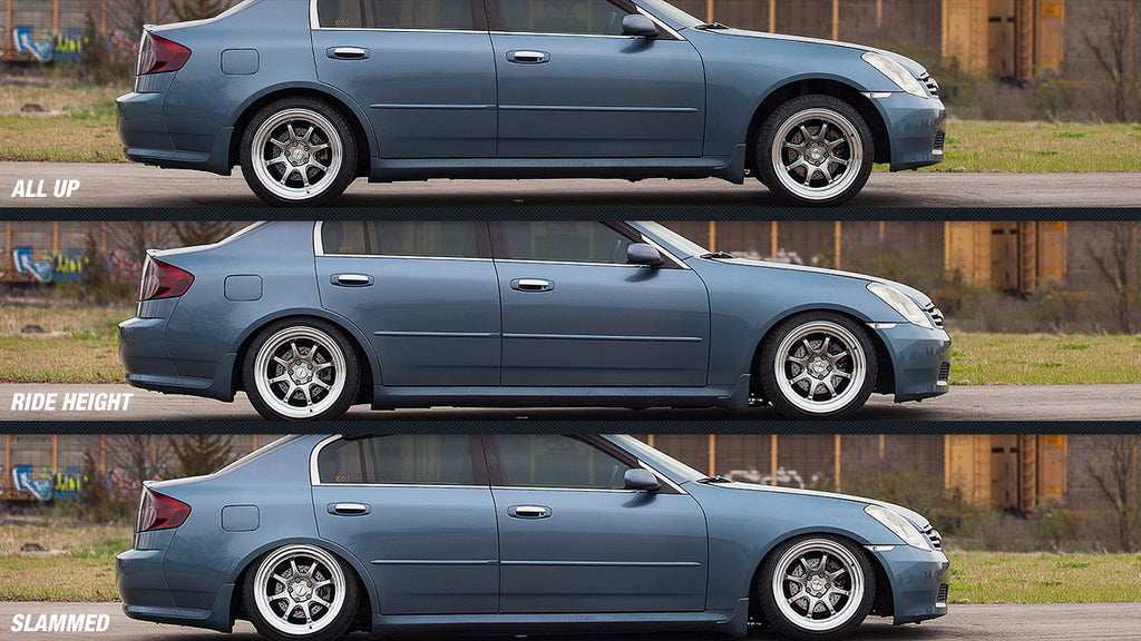 Infiniti G35x 04-06 Air Lift Performance 3P Air Suspension with KS RACING Air Struts — KS Racing Australia