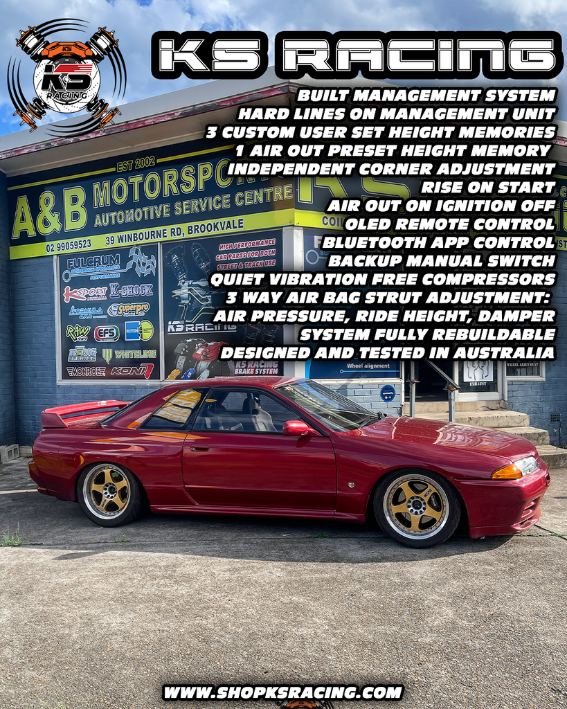Nissan Skyline R32 GTR Premium Wireless Air Suspension Kit - KS RACING — KS Racing Australia