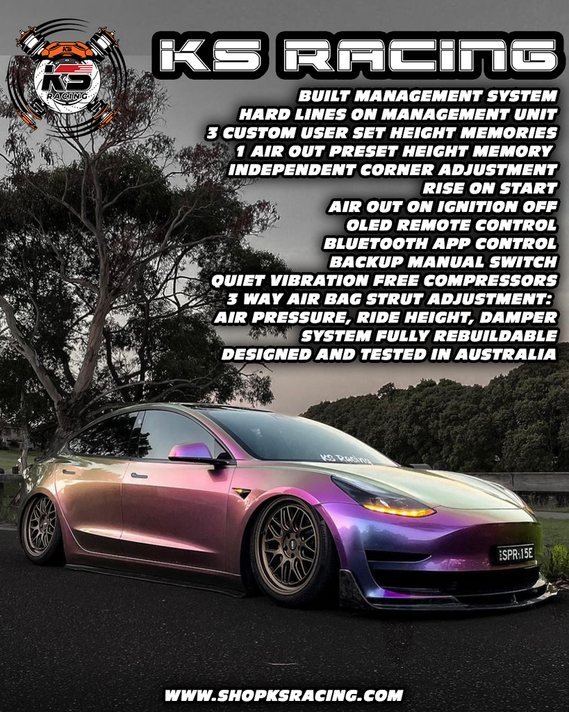 BMW 3 Series E30 4cyl 51mm 82-90 Premium Wireless Air Suspension Kit - KS RACING — KS Racing Australia