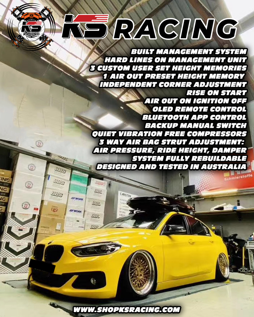 BMW M4 F82 15-UP Premium Wireless Air Suspension Kit - KS RACING — KS Racing Australia