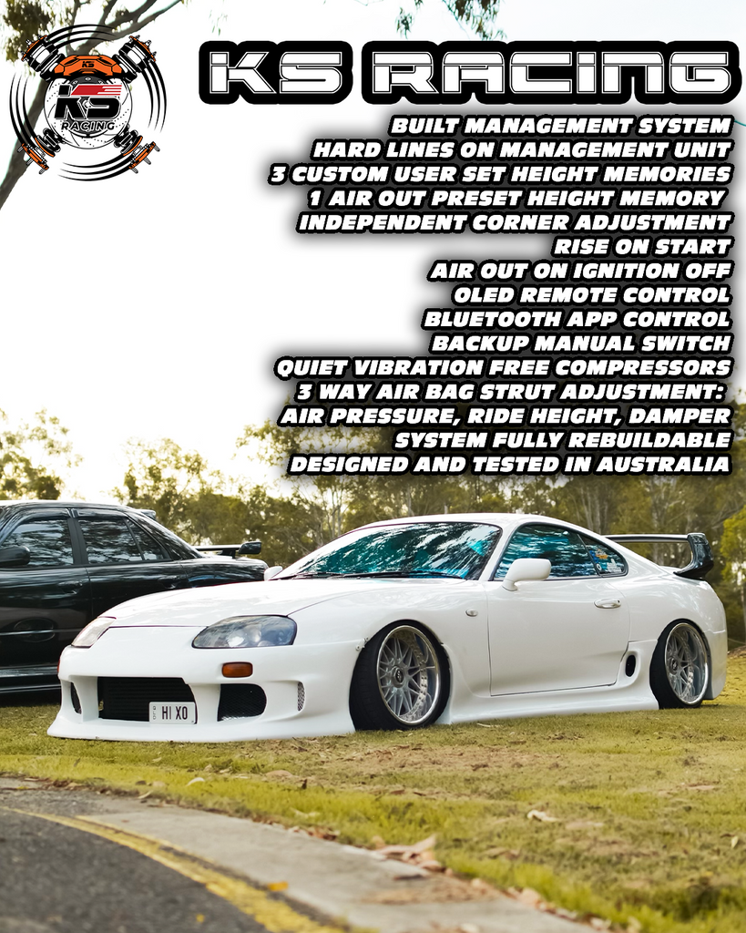 BMW 3 Series E36 Compact 6cyl 94-98 Premium Wireless Air Suspension Kit - KS RACING — KS Racing Australia
