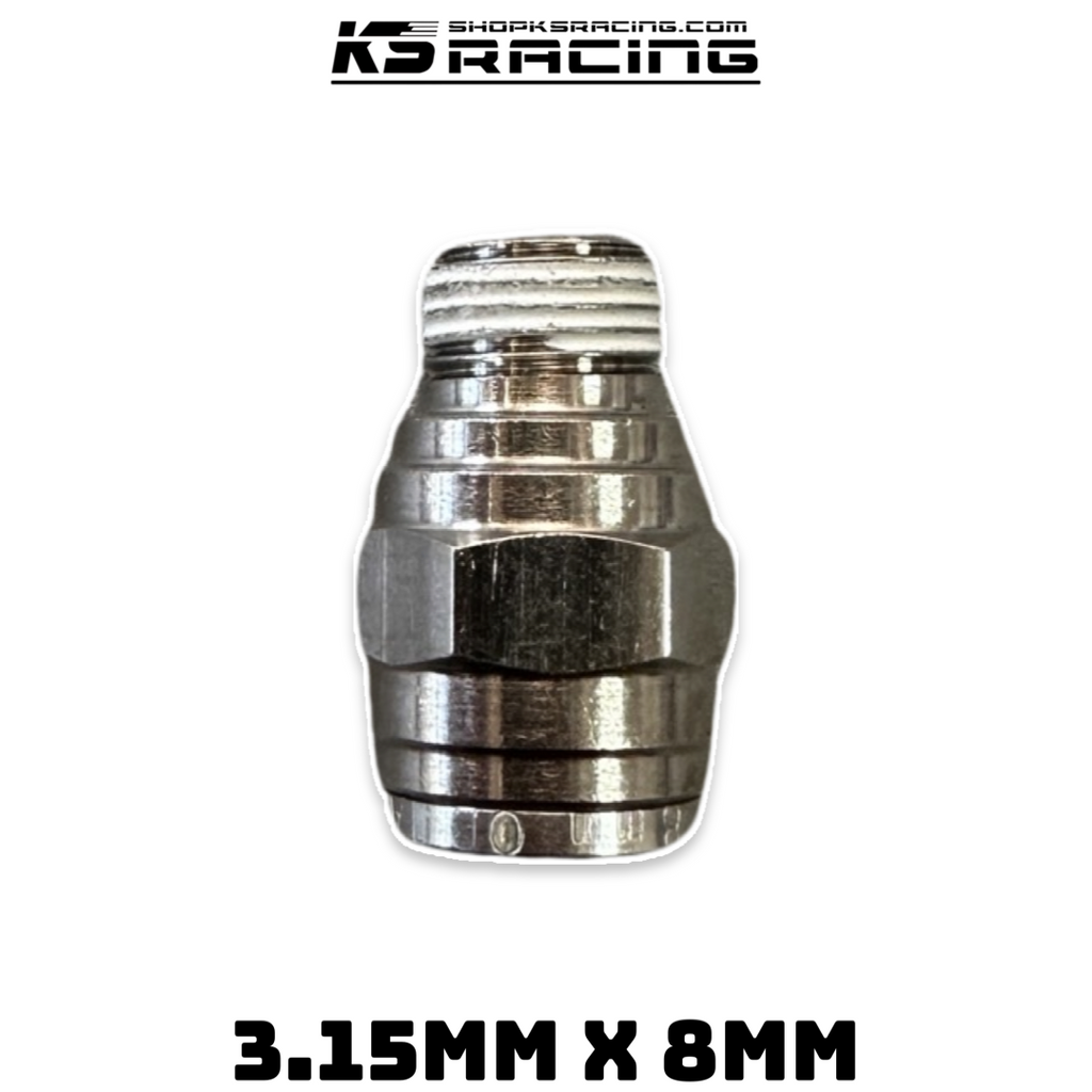 Straight Male 1/8" (3.15mm) x 8mm PTC Stainless Steel Air Fitting — KS Racing Australia
