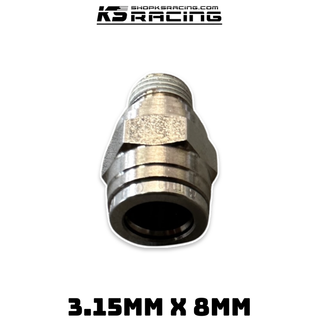 Straight Male 1/8" (3.15mm) x 8mm PTC Stainless Steel Air Fitting — KS Racing Australia
