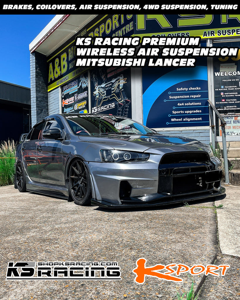 Mitsubishi Lancer 08-17 Premium Wireless Air Suspension Kit - KS RACING — KS Racing Australia