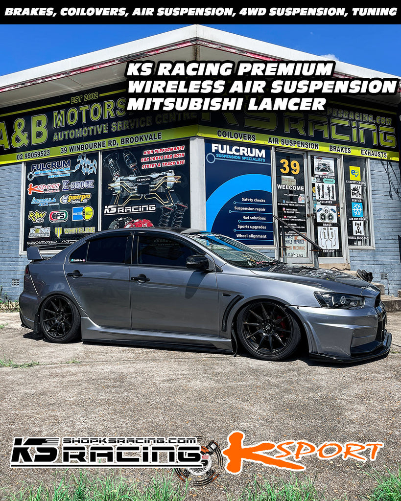 Mitsubishi Lancer 08-17 Premium Wireless Air Suspension Kit - KS RACING — KS Racing Australia