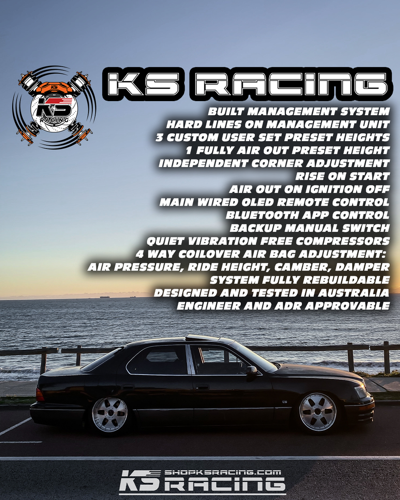 Subaru Legacy B4 00-04 Premium Wireless Air Suspension Kit - KS RACING — KS Racing Australia