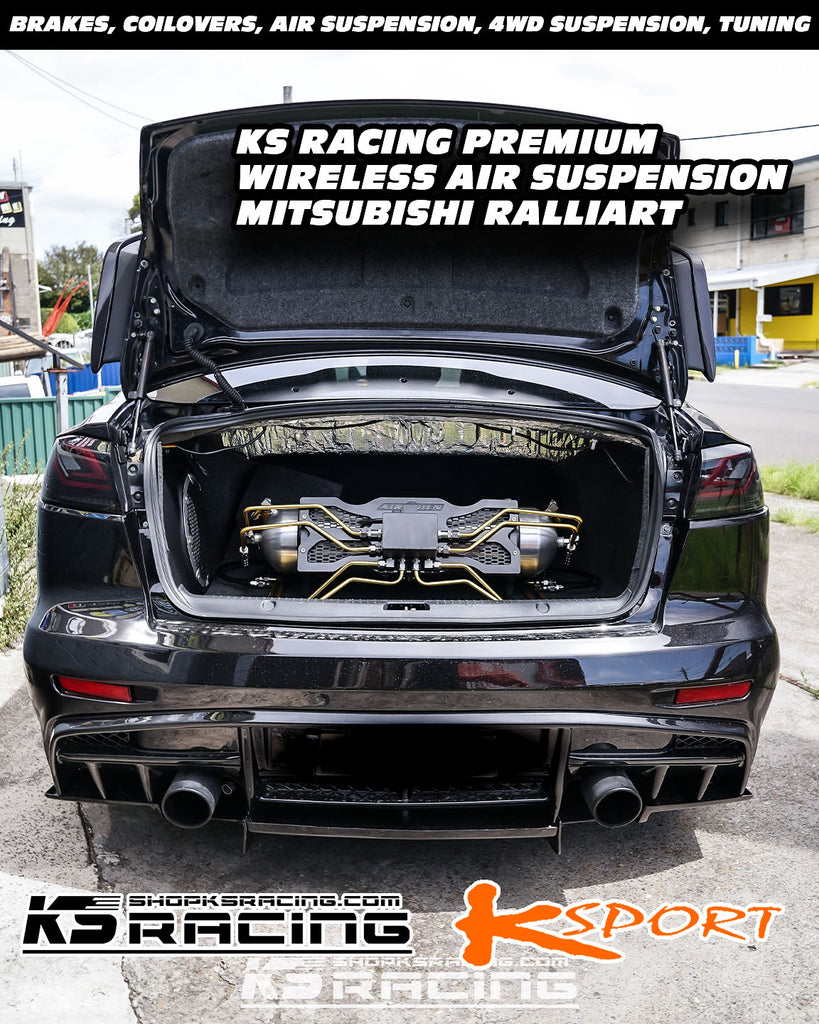 Mitsubishi Lancer Ralliart, 4WD 09-UP Premium Wireless Air Suspension Kit - KS RACING — KS Racing Australia