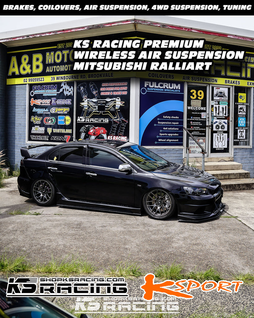 Mitsubishi Lancer Ralliart, 4WD 09-UP Premium Wireless Air Suspension Kit - KS RACING — KS Racing Australia