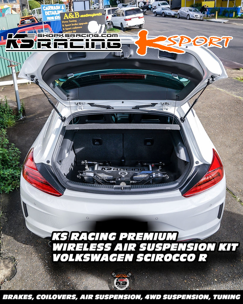 Volkswagon Scirocco 08-UP Premium Wireless Air Suspension Kit - KS RACING — KS Racing Australia
