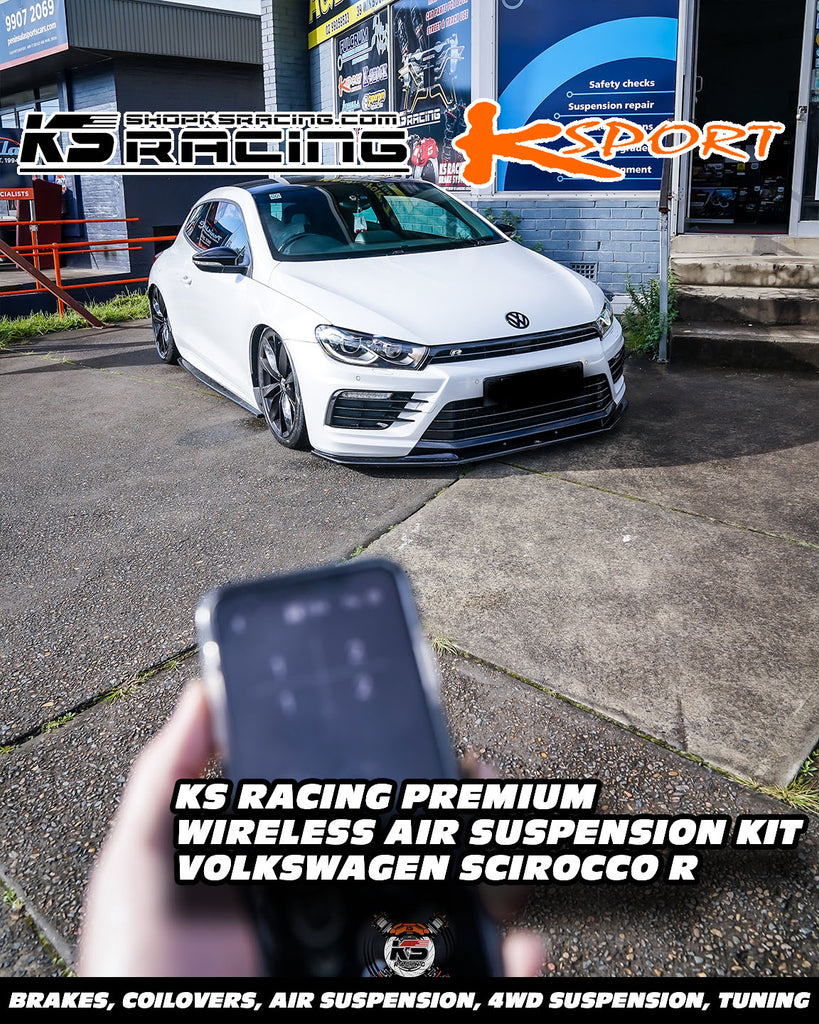 Volkswagon Scirocco 08-UP Premium Wireless Air Suspension Kit - KS RACING — KS Racing Australia