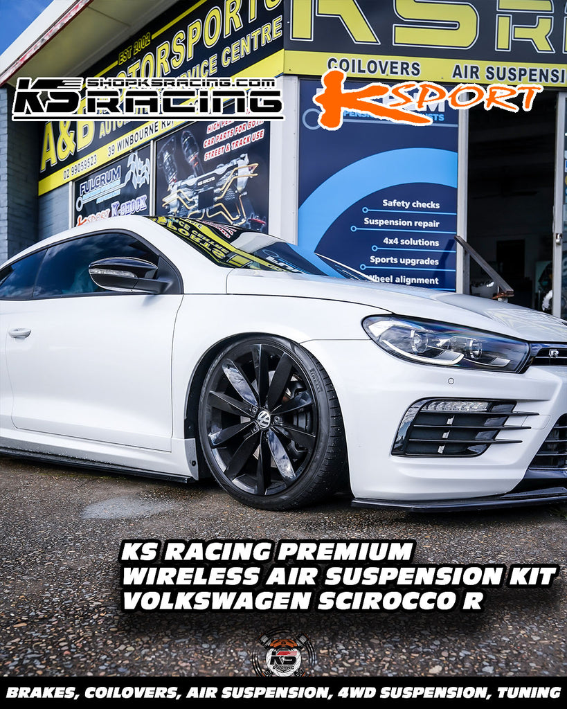 Volkswagon Scirocco 08-UP Premium Wireless Air Suspension Kit - KS RACING — KS Racing Australia